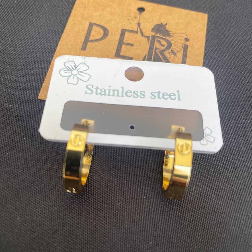 Stainless Steel Gold Earrings